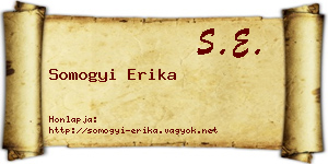 Somogyi Erika névjegykártya